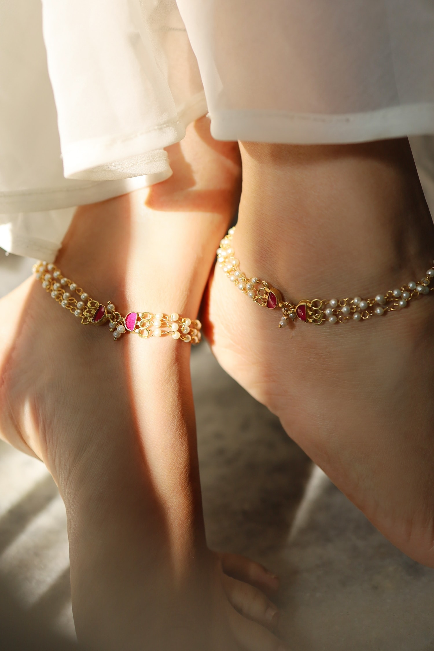 Pearl anklets clearance online