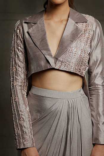 Purple Blazer + Dhoti