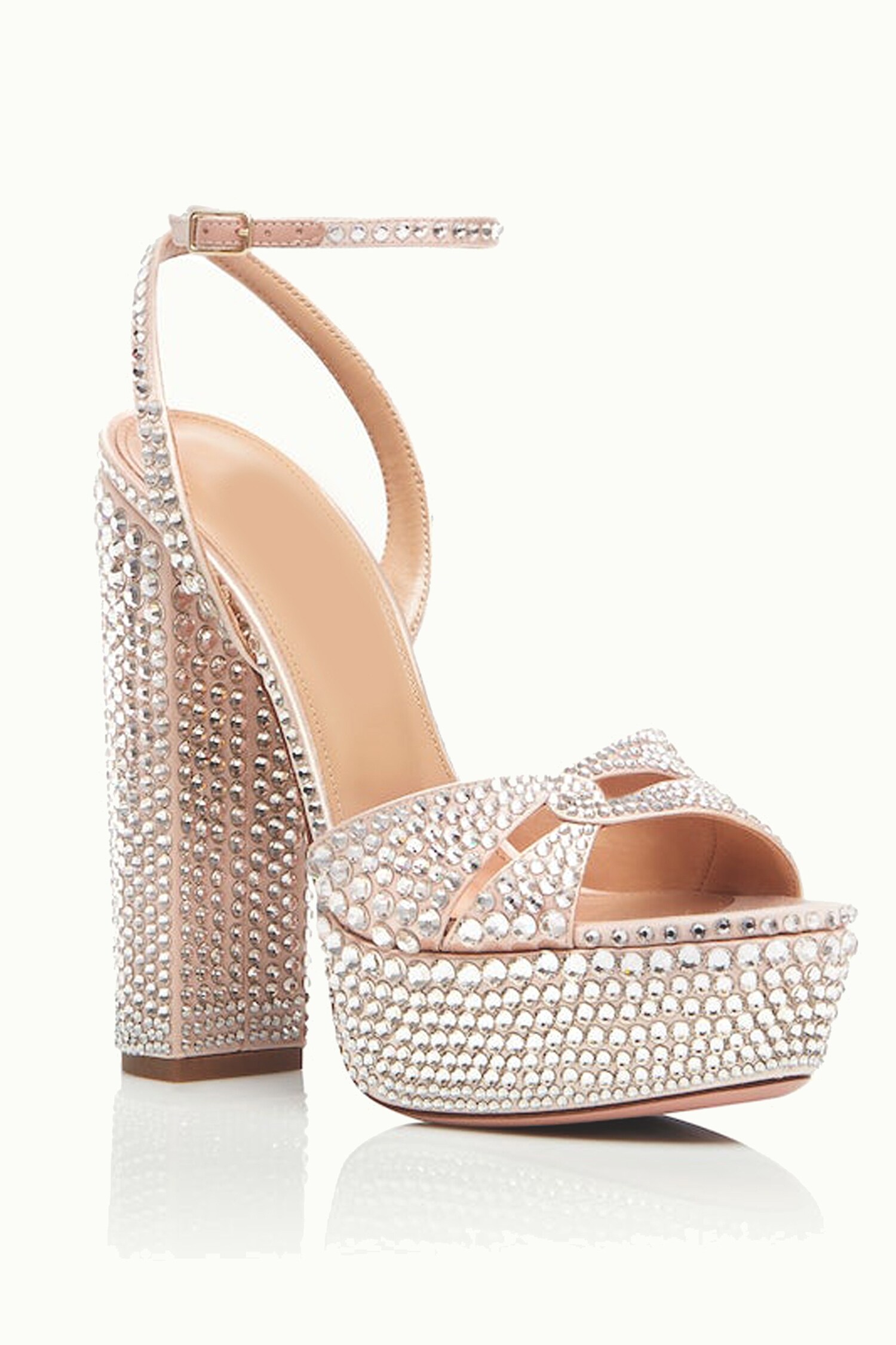 Crystal discount platform sandals