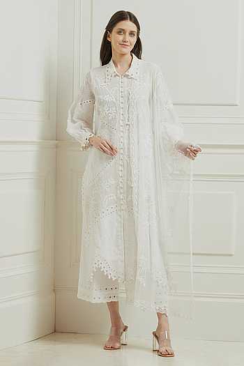 Big Small Scallop Dupatta Grey main image 1