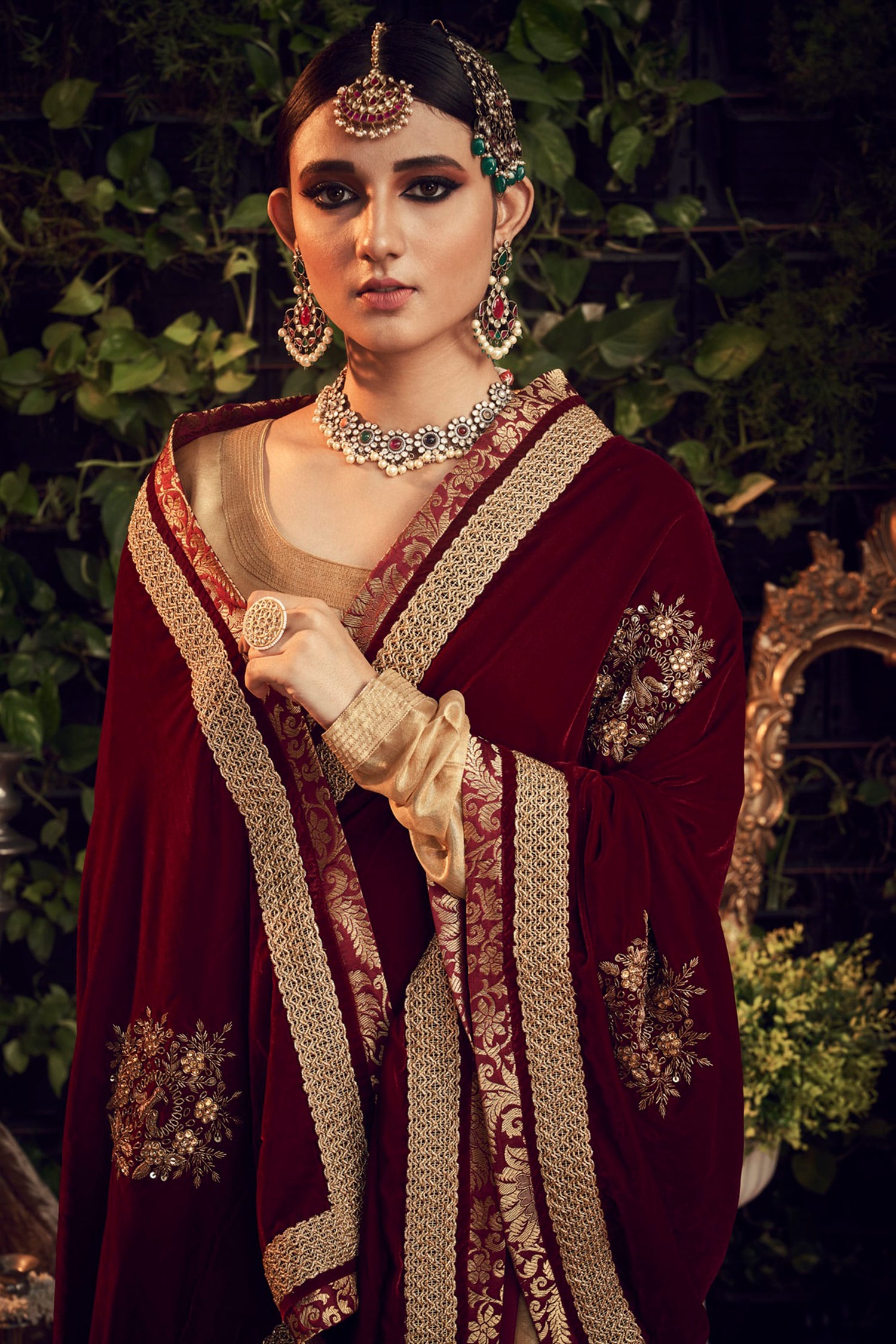tissue lehenga