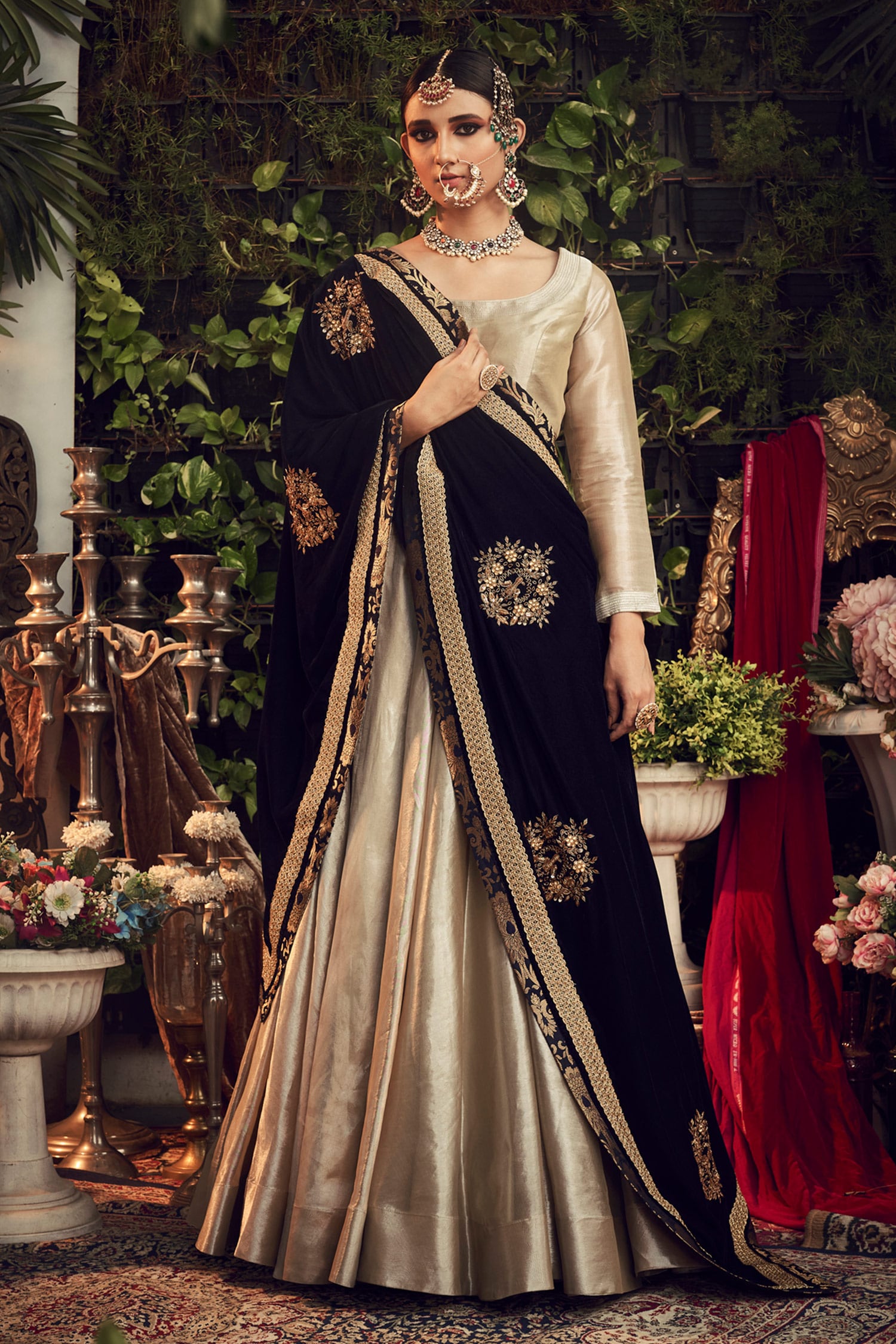 Buy Gold Georgette A Line Lehenga Choli Online : 258910 -