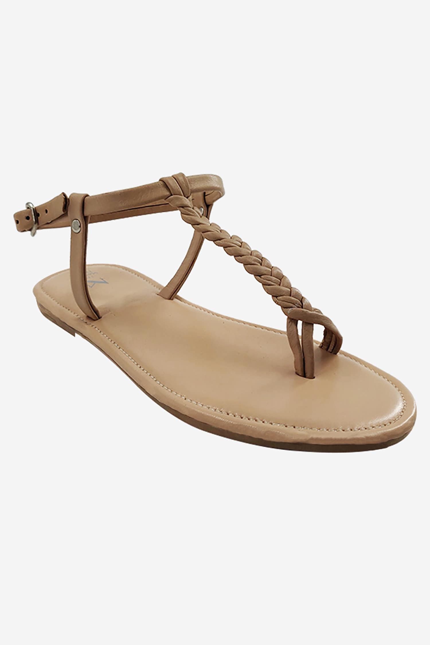 Handmade T-strap sandals Two tone tan silver Leather | The leather craftsmen