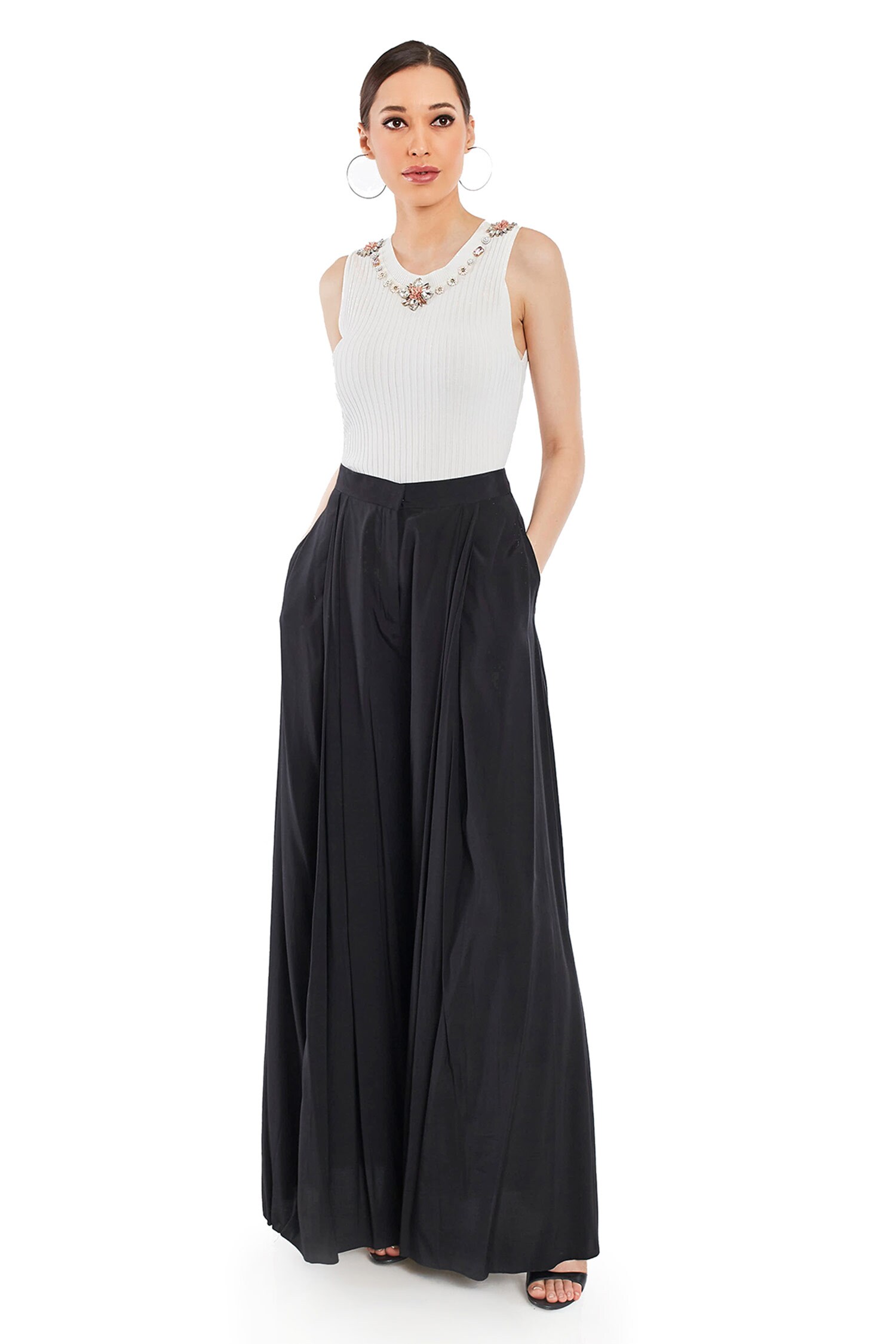 Buy Rocky Star Black Polyester Flared Pants Online | Aza Fashions