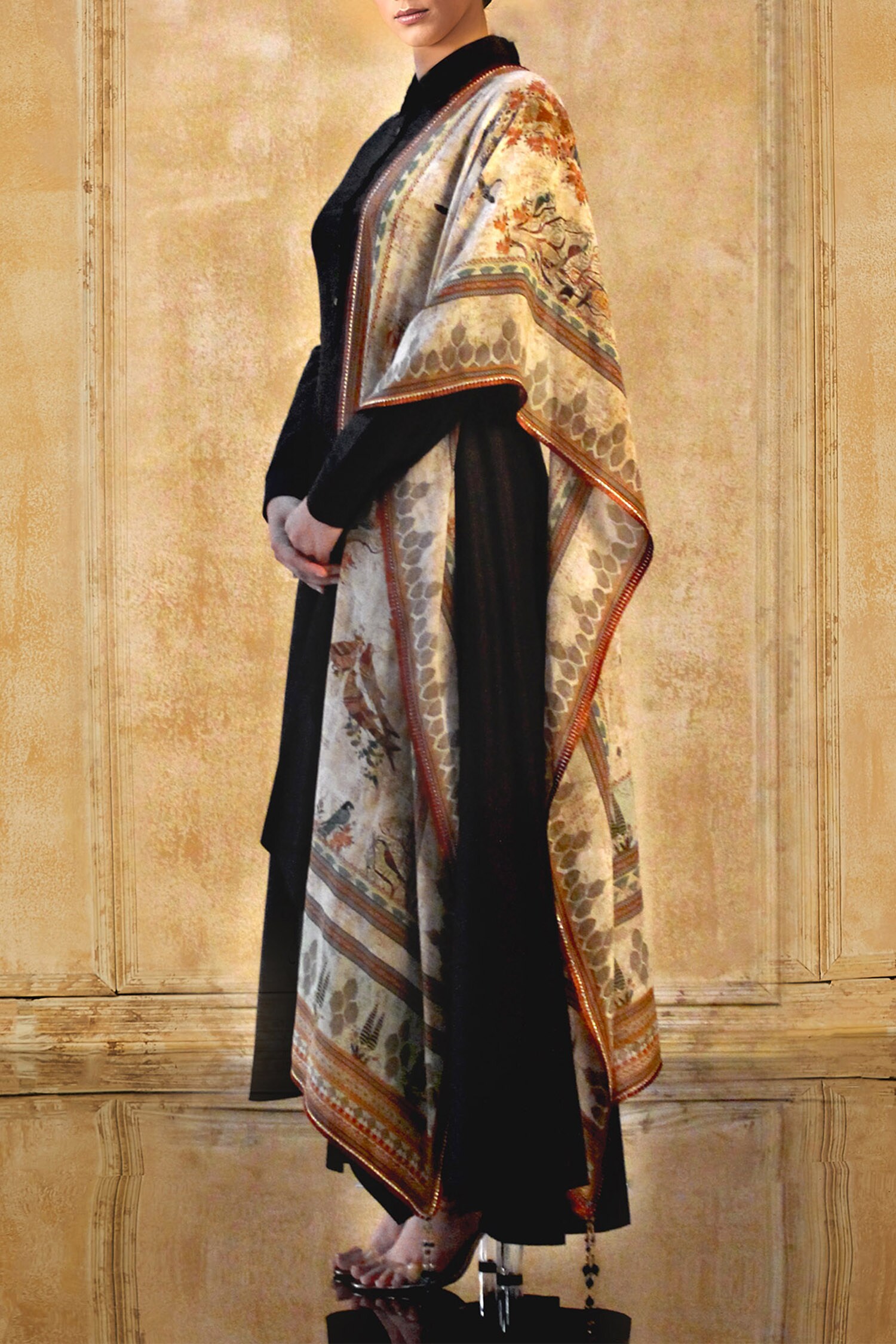 Buy Tarun Tahiliani Egyptian Inspired Print Stole Online Aza Fashions