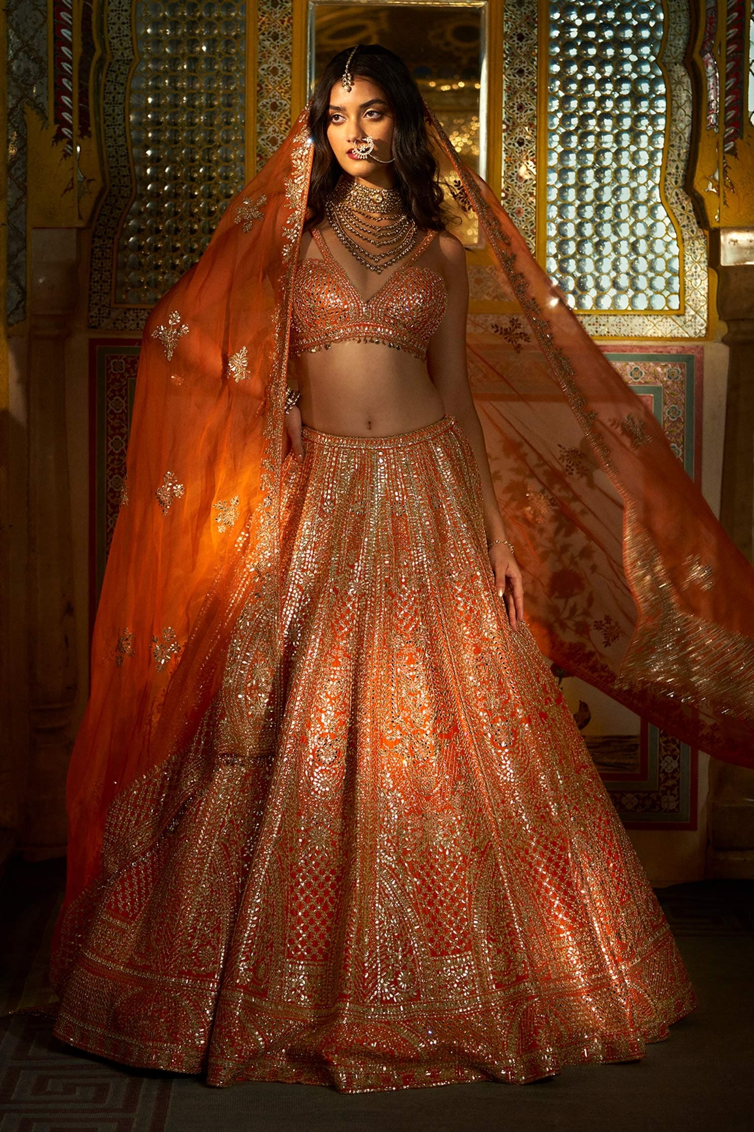 Top 12+ Indian Bridal Lehenga Colours Inspirations For 2020's Brides |  Bridal outfits, Orange lehenga, Indian bridal