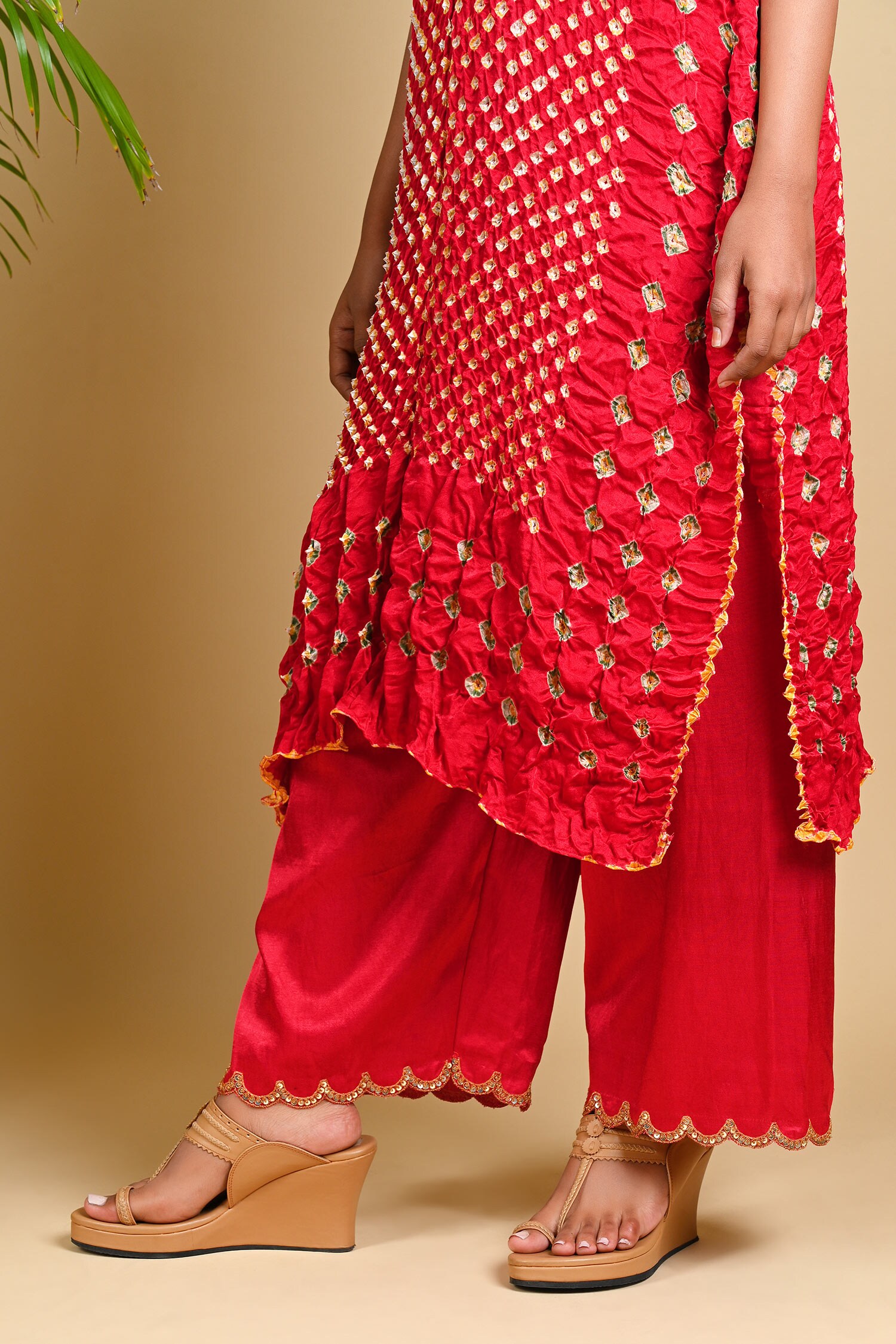 Buy Gajji Silk Bandhani Pant by Dyelogue at Aza Fashions