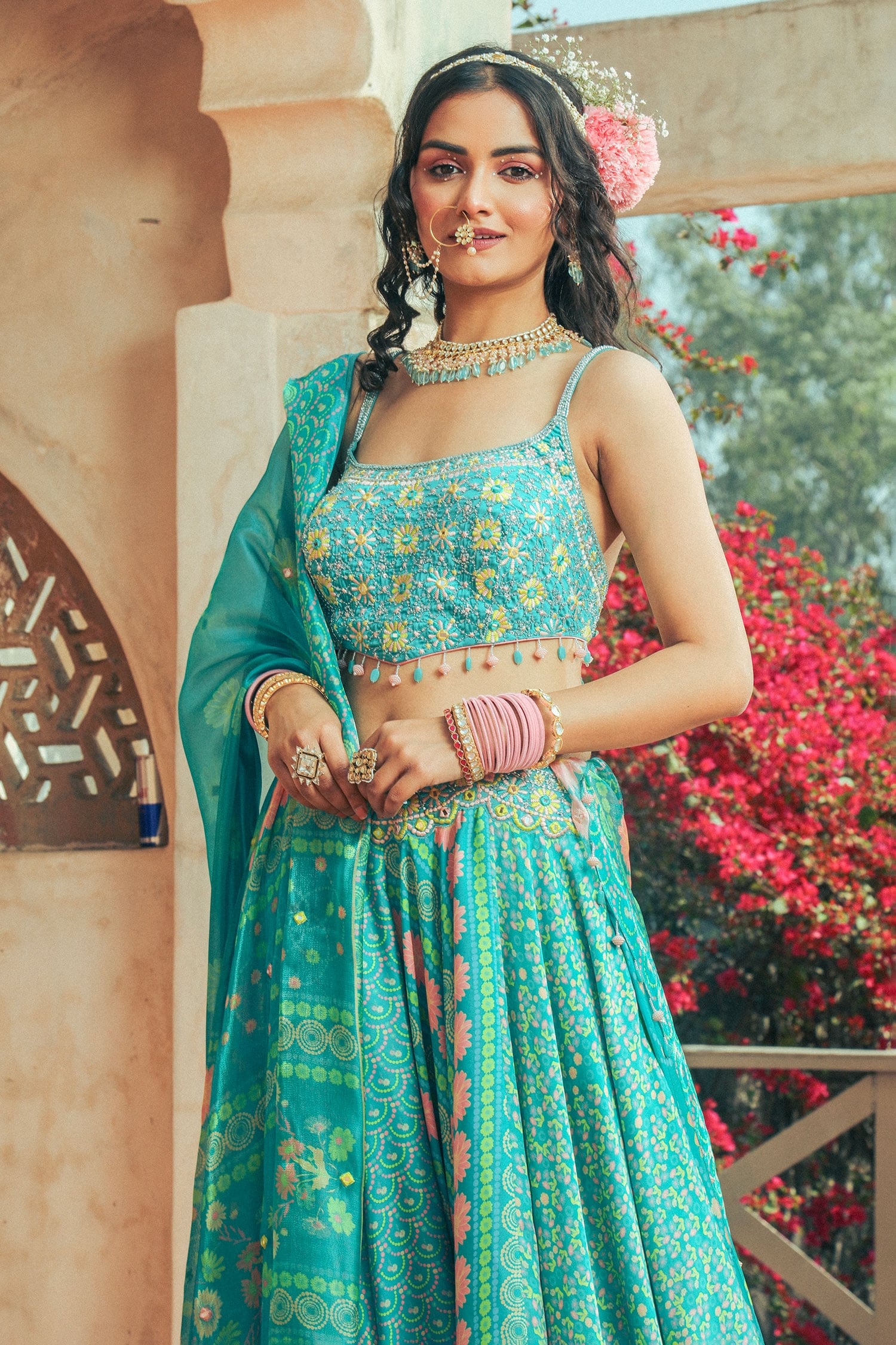 Samantha Akkineni's floral blue lehenga is the lightweight sangeet outfit  you always wanted | VOGUE India