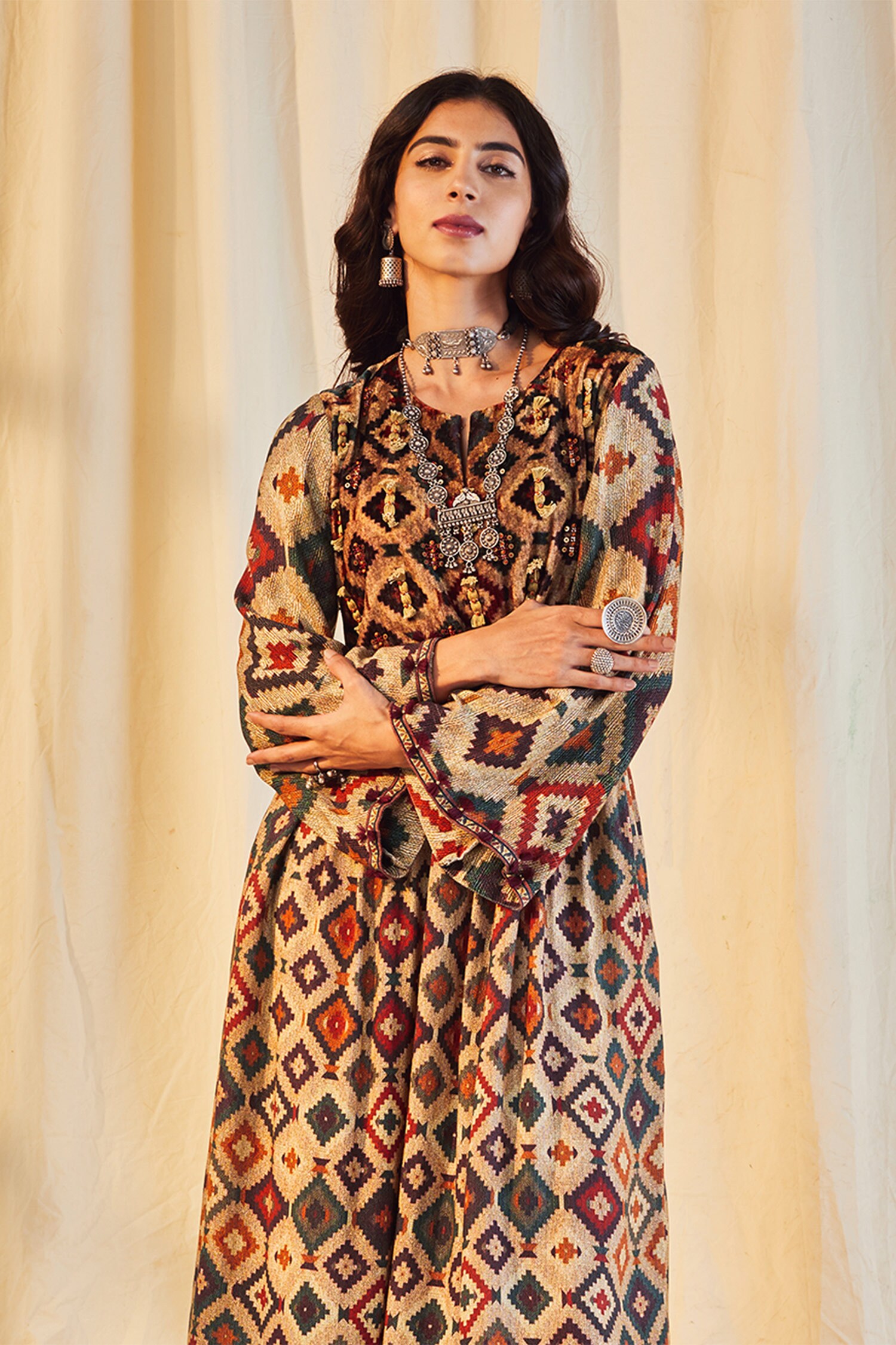 Buy Pashmina Printed Kurta by Saundh at Aza Fashions