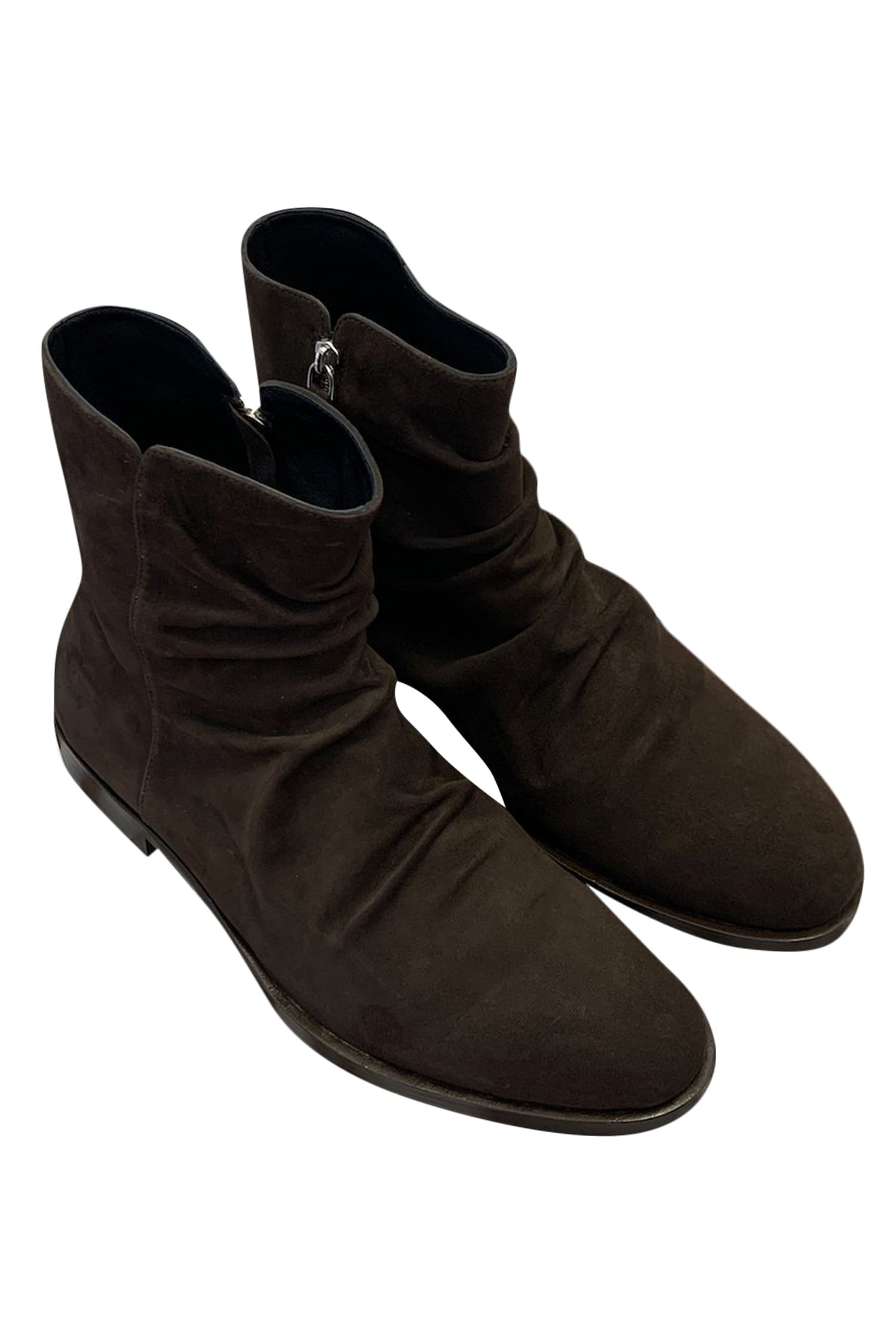Dmodot Green Suede Ankle Boots