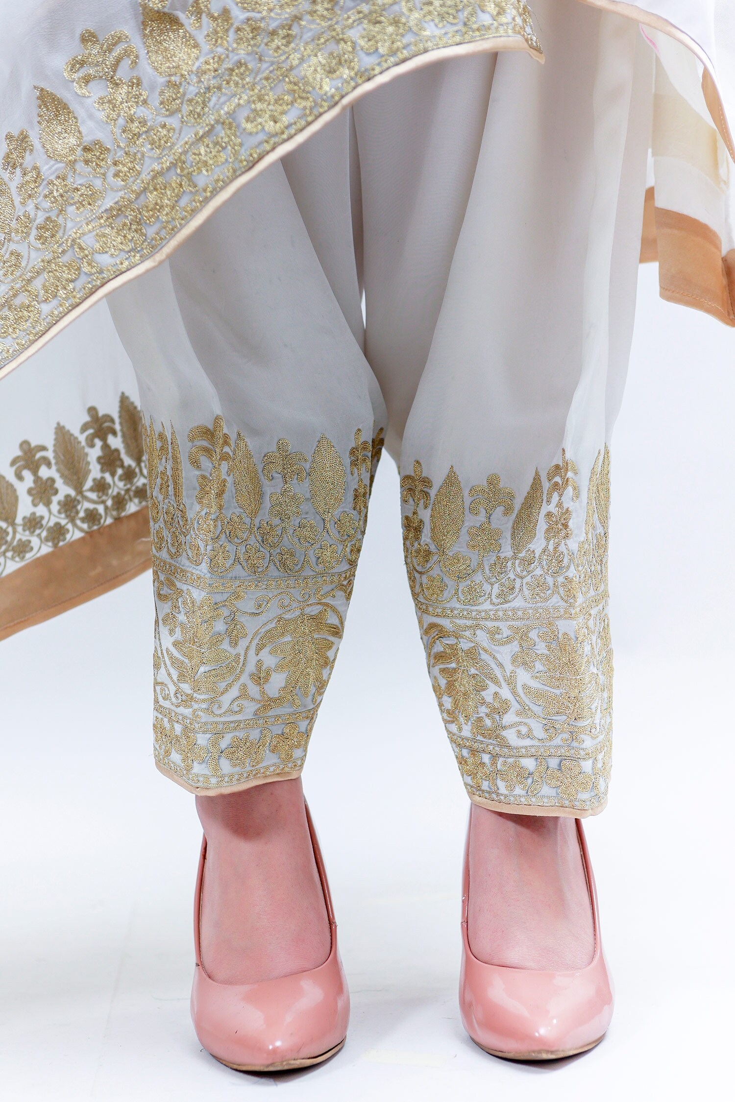 Ayesha Fabrics - Sadabahar Luxury Embroidered Trousers... | Facebook