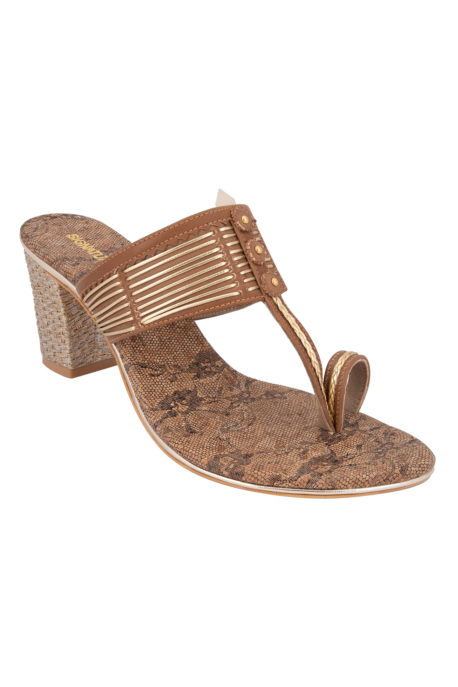 Buy Metro Women's Antique Gold Toe Ring Sandals for Women at Best Price @  Tata CLiQ