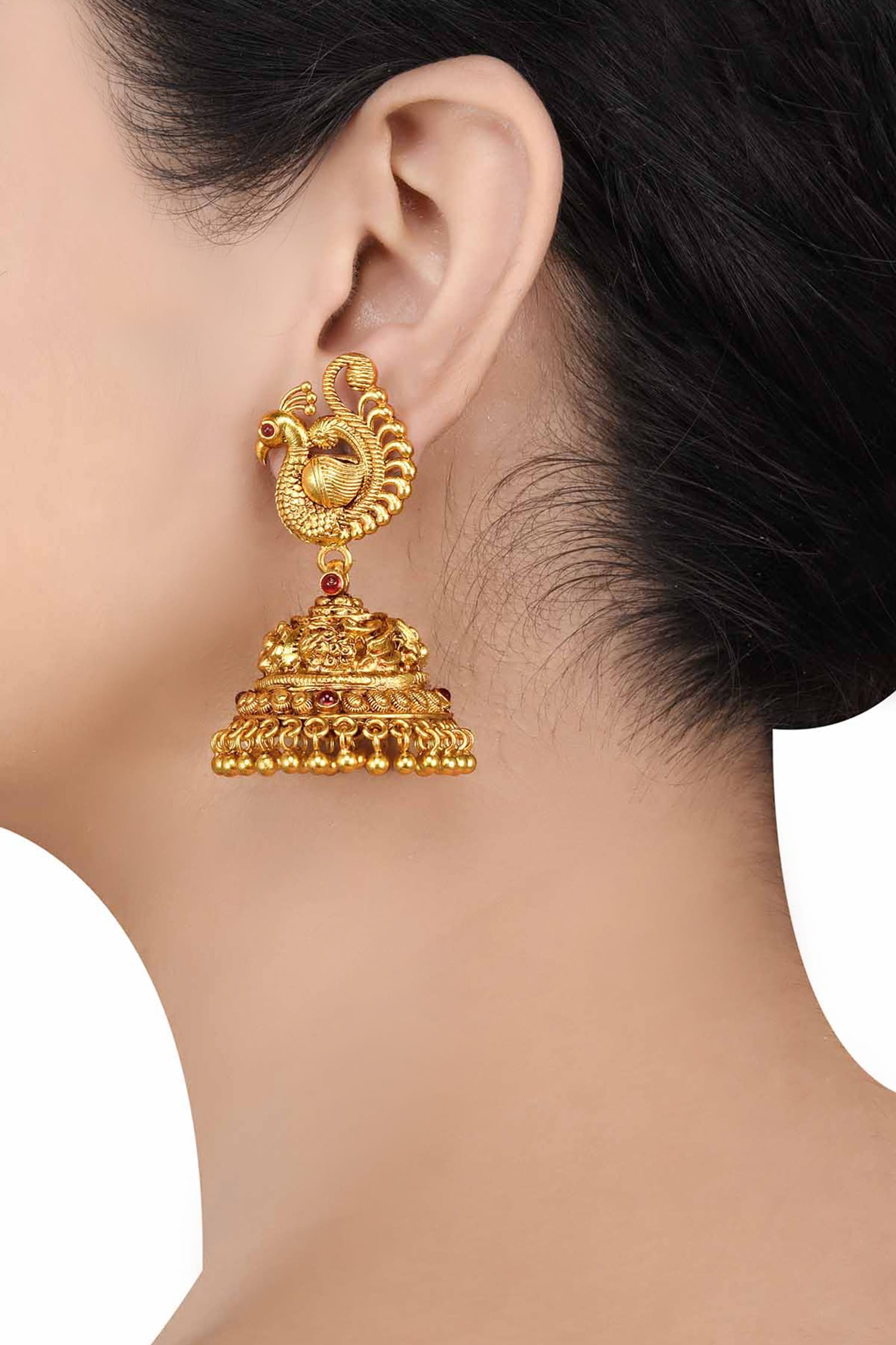 amrapali gold jhumkas
