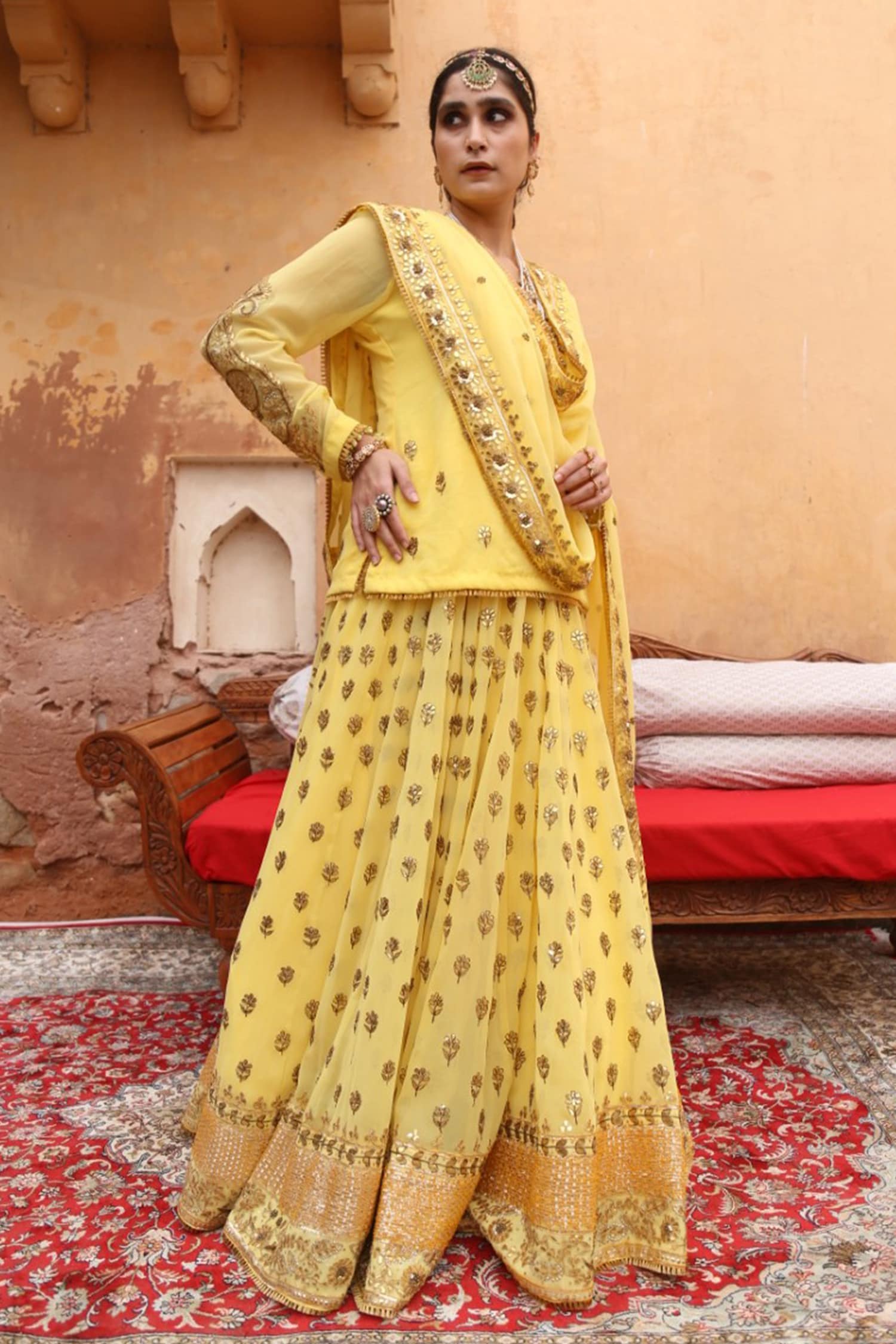 Jaipur Beautiful Designer Heavy Gota Patti Lehenga Chunni – Anant Tex  Exports Private Limited