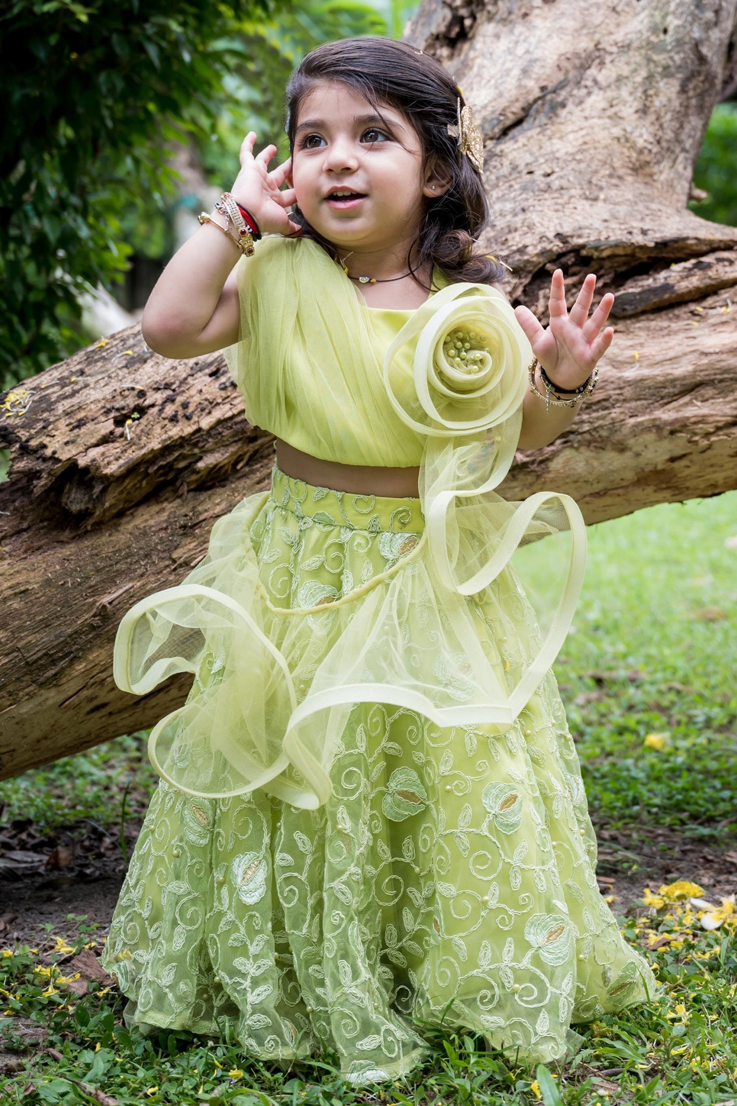 Buy Stanwells Kids Baby Girls Pista Green nylon Readymade Lehenga Choli  Online at Best Prices in India - JioMart.