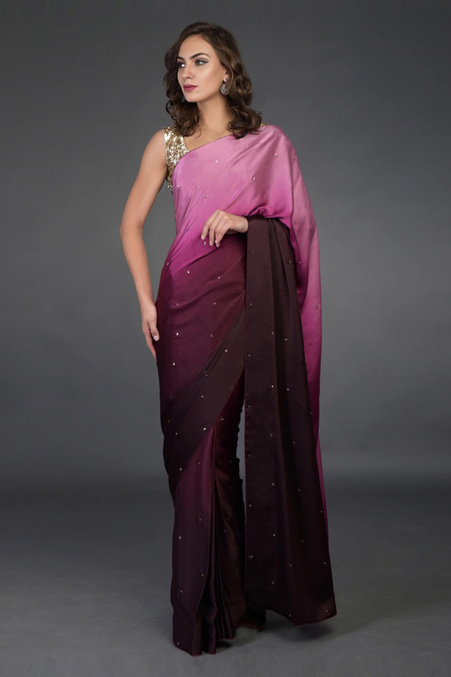 Buy Pure Satin Silk Saree By Talking Threads At Aza Fashions 