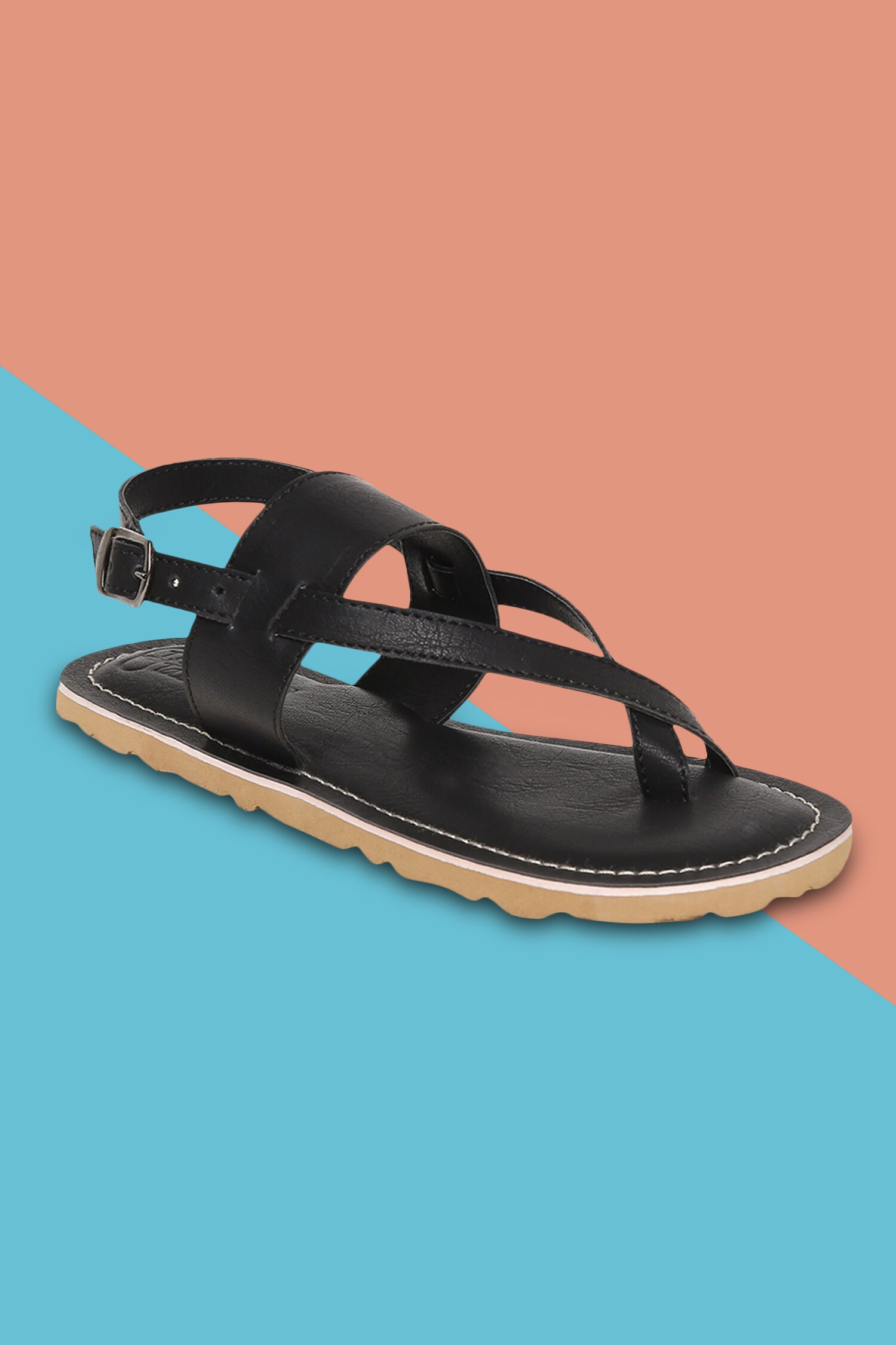 Leather sandal Acne Studios Black size 37 EU in Leather - 40591493