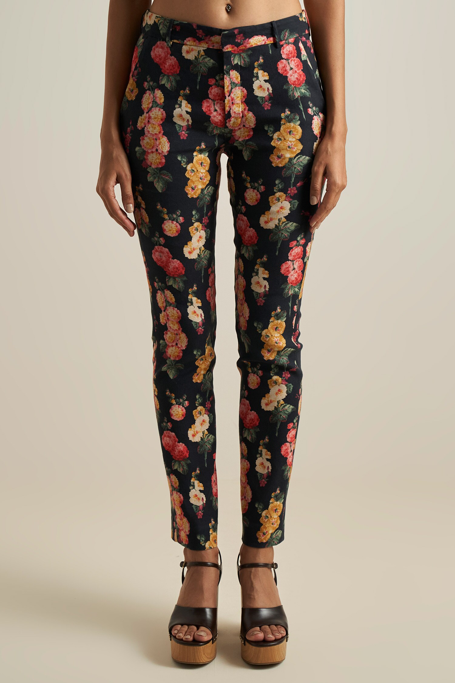 ASOS DESIGN Tall Super Skinny Trousers In Navy Floral Print, $26 | Asos |  Lookastic