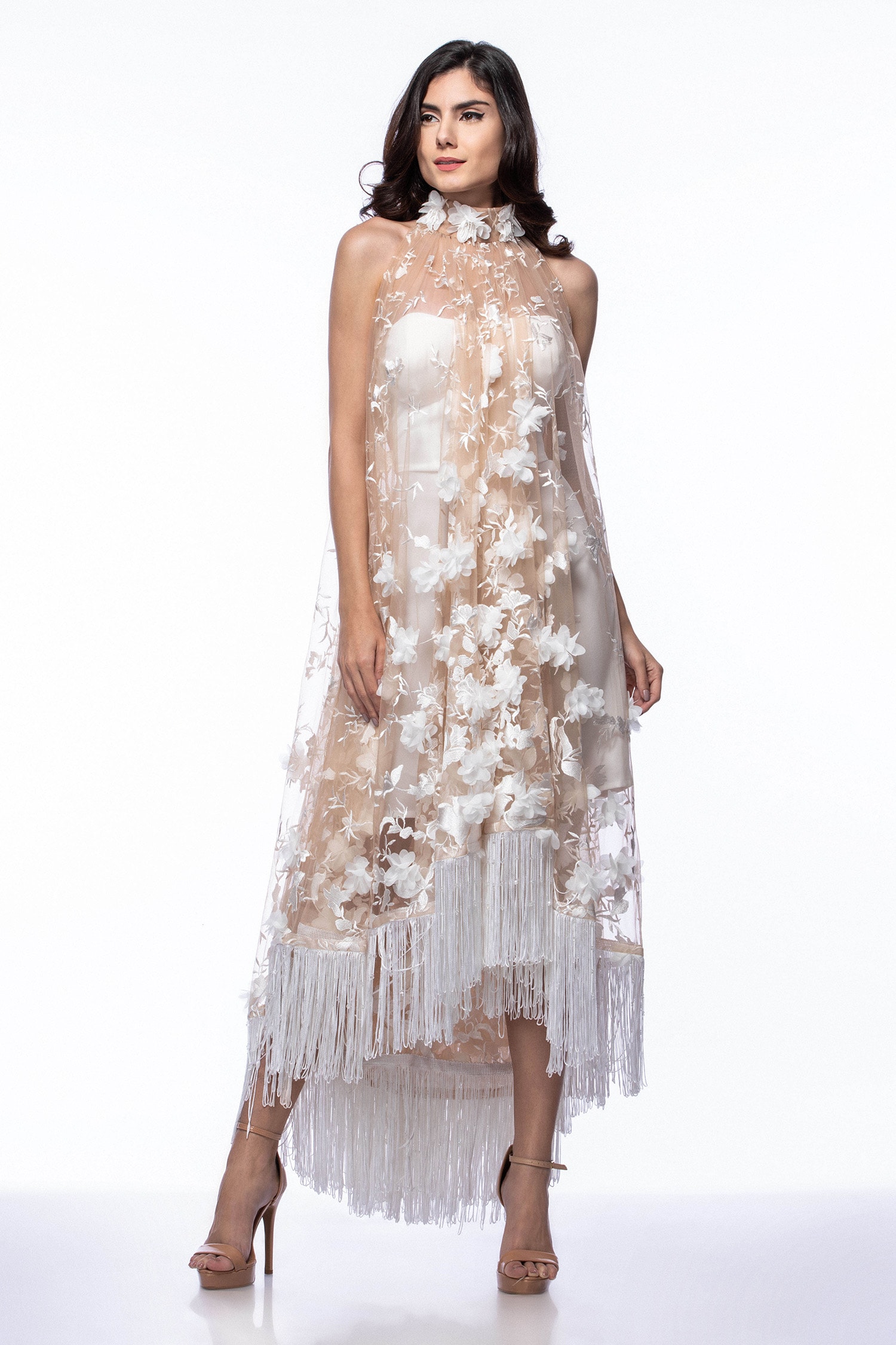 midi net dress for women