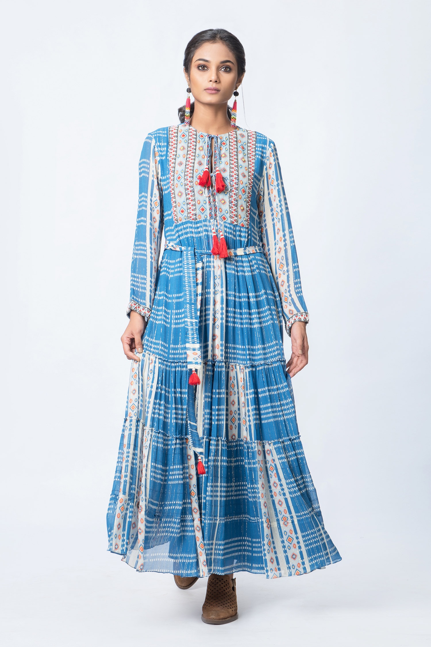 buy-verb-by-pallavi-singhee-blue-printed-dress-online-aza-fashions