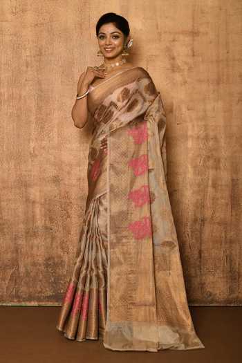 Blue Soft Silk Woven Meenakari Designer Ceremonial Saree main image 0