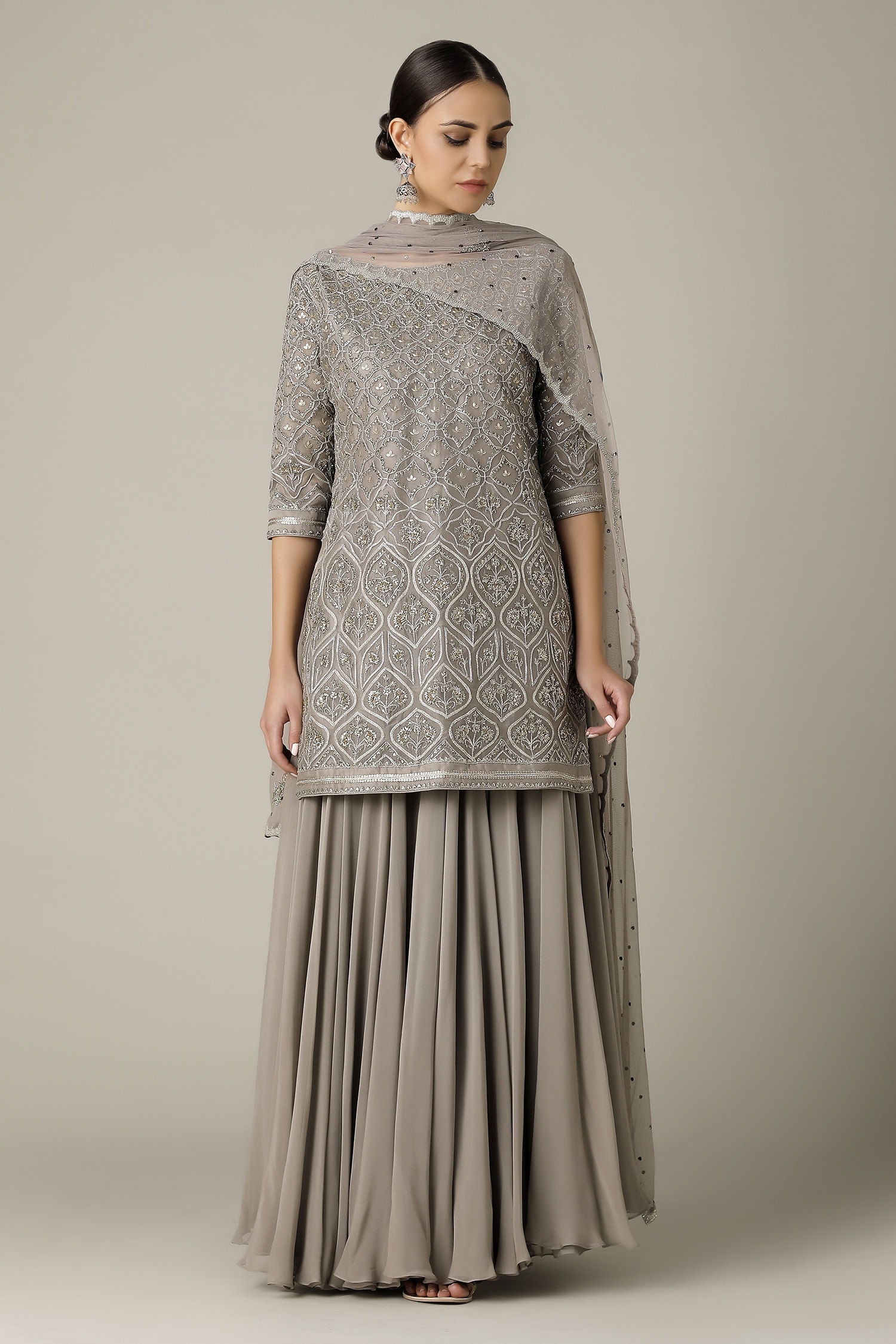 short kurta and skirt set