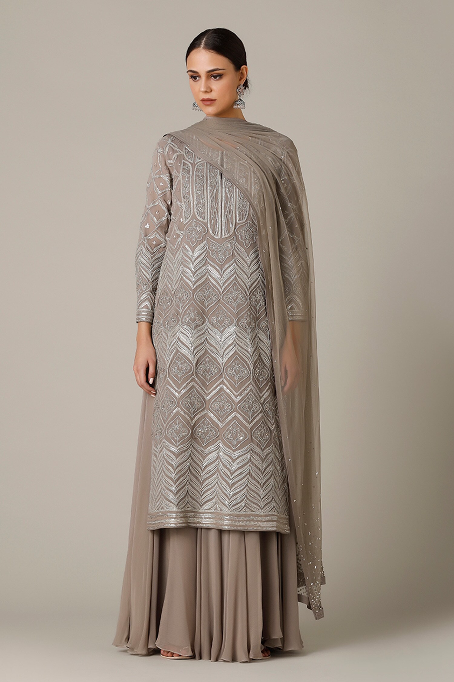 long kurti aur gharara