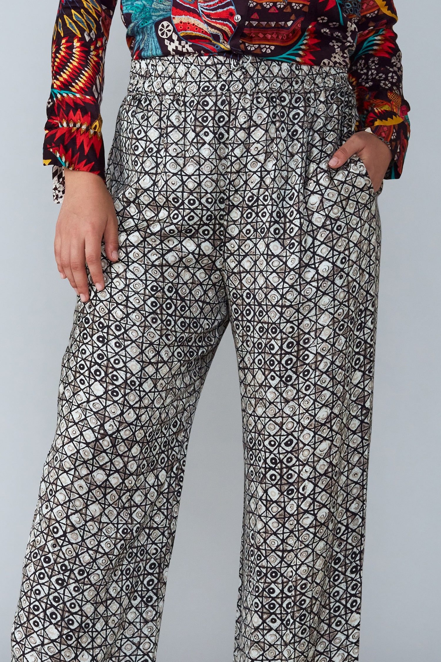 Buy Beige Printed Slim Pants Online  W for Woman