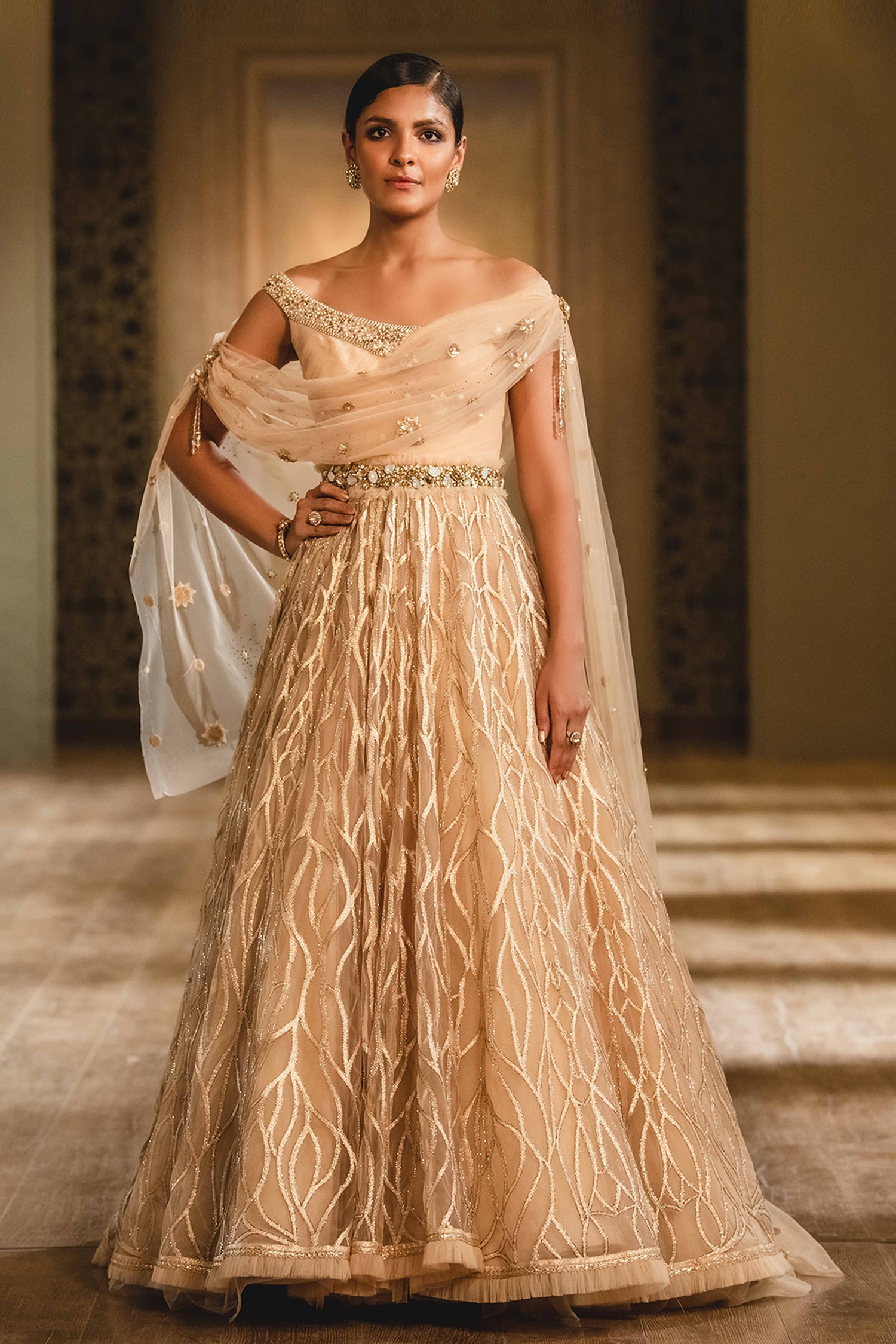 Off shoulder 2025 anarkali dress