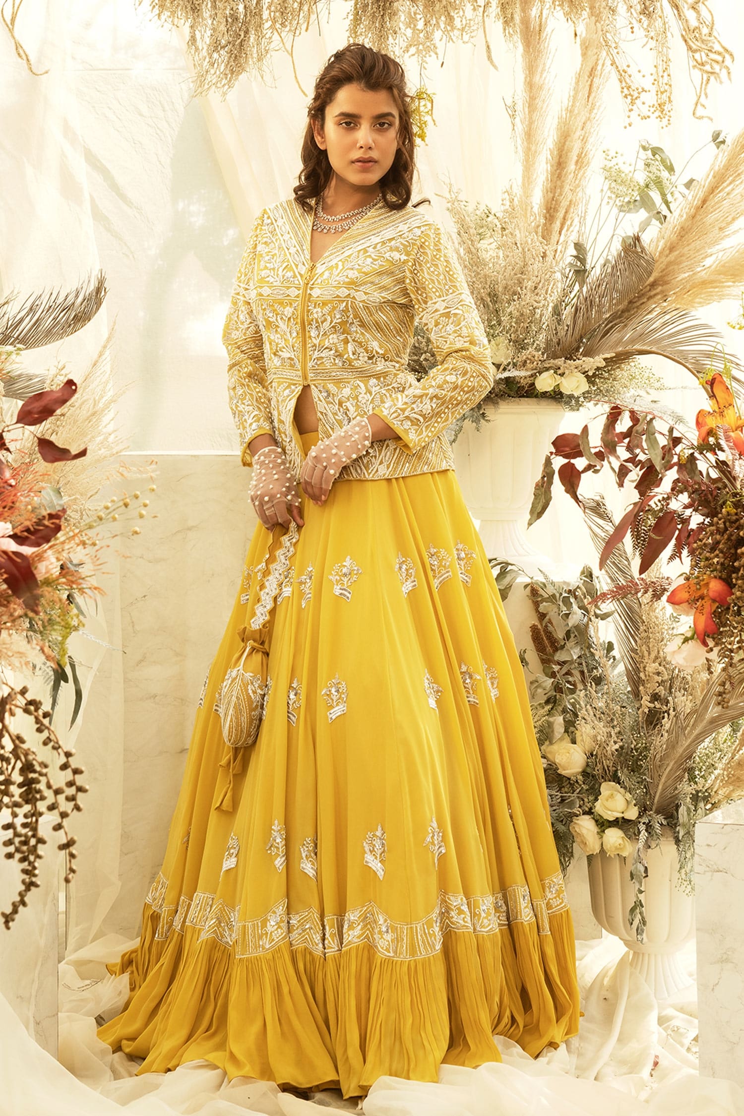 Buy Red Satin Silk Print And Embellishment Surkh Laal Bridal Lehenga Set  For Women by PUNIT BALANA Online at Aza Fashions.